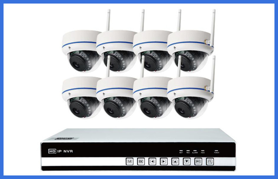 Corredi senza fili 8PCS della macchina fotografica del CCTV del IP della cupola dell'interno per la casa/deposito Onvif